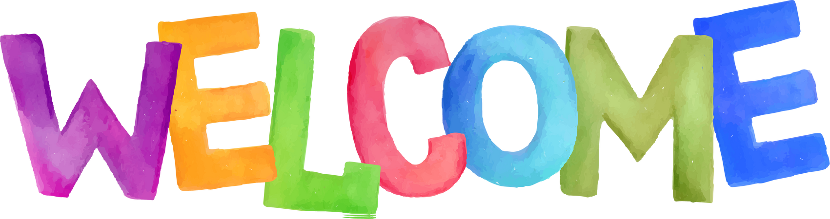 Watercolor Welcome Lettering 